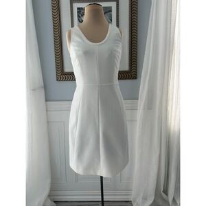J.Crew White Ponte Fit Flare Dress NWT 00